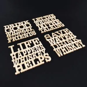 whiskey onderzetters set